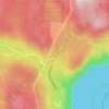 Topografische kaart Malahat, hoogte, reliëf