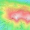 Topografische kaart Deux Aiguilles, hoogte, reliëf