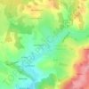 Topografische kaart Cossange, hoogte, reliëf