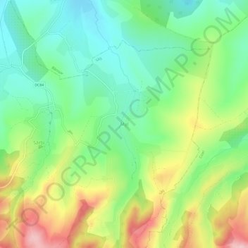 Topografische kaart Mal, hoogte, reliëf