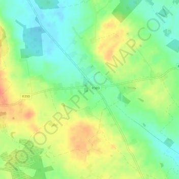 Topografische kaart Loughanavally, hoogte, reliëf