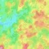 Topografische kaart Les Farges, hoogte, reliëf