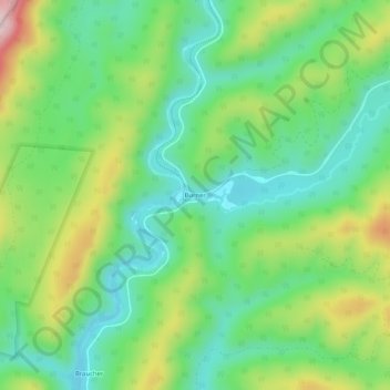 Topografische kaart Burner, hoogte, reliëf