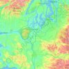 Topografische kaart Thurston, hoogte, reliëf
