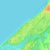 Topografische kaart Gordon Beach, hoogte, reliëf