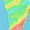 Topografische kaart Bregoulou, hoogte, reliëf