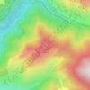 Topografische kaart Cime de Campbel, hoogte, reliëf