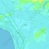 Topografische kaart Les Fontaines, hoogte, reliëf