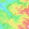 Topografische kaart Les Clauzels, hoogte, reliëf