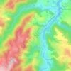 Topografische kaart Védrines, hoogte, reliëf