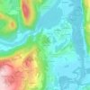 Topografische kaart Écrivieux, hoogte, reliëf