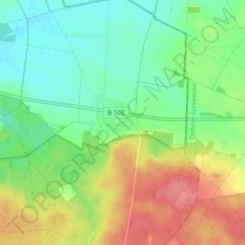 Topografische kaart Kemlitz, hoogte, reliëf