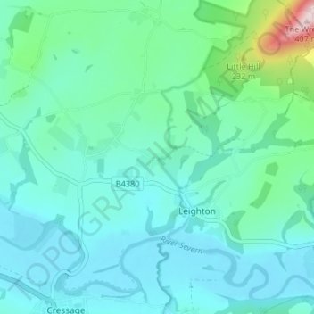 Topografische kaart Garmston, hoogte, reliëf