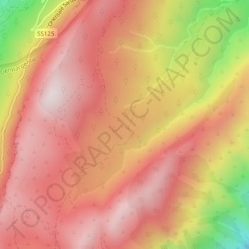 Topografische kaart Ghivine, hoogte, reliëf