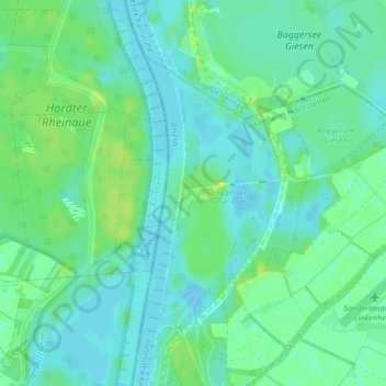 Topografische kaart Insel Rott, hoogte, reliëf