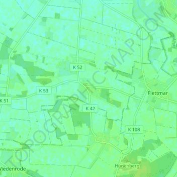 Topografische kaart Hohnebostel, hoogte, reliëf