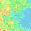 Topografische kaart Somerville, hoogte, reliëf