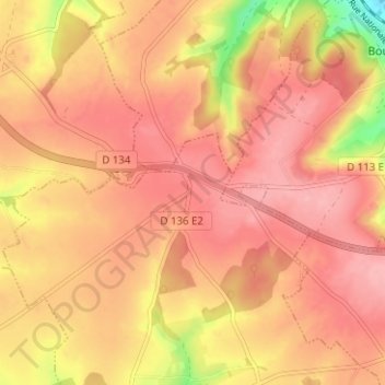 Topografische kaart Lambus, hoogte, reliëf