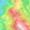 Topografische kaart Caral, hoogte, reliëf