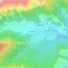 Topografische kaart Lammertal, hoogte, reliëf