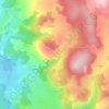 Topografische kaart Le Malzieu-Forain, hoogte, reliëf