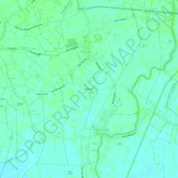 Topografische kaart Paluan, hoogte, reliëf