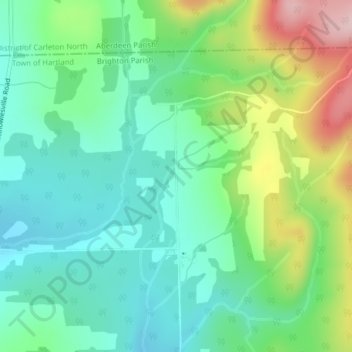 Topografische kaart South Knowlesville, hoogte, reliëf