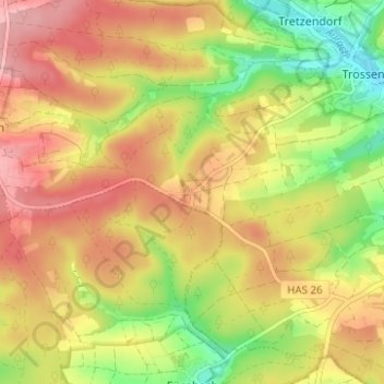 Topografische kaart Hummelmarter, hoogte, reliëf