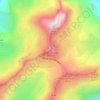 Topografische kaart Le Restefond, hoogte, reliëf
