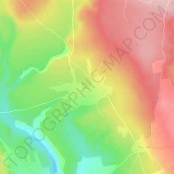 Topografische kaart Jbala, hoogte, reliëf