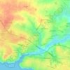 Topografische kaart Les Trois Croix, hoogte, reliëf