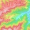 Topografische kaart Mărtinie, hoogte, reliëf