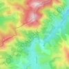 Topografische kaart Xiloenea, hoogte, reliëf
