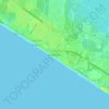 Topografische kaart Bahama Beach, hoogte, reliëf