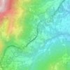 Topografische kaart Cerchiara, hoogte, reliëf