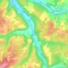 Topografische kaart Les Potences, hoogte, reliëf