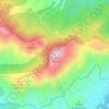 Topografische kaart el Maigmó, hoogte, reliëf