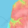 Topografische kaart Le Presbytère, hoogte, reliëf