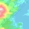 Topografische kaart Moldtugarden, hoogte, reliëf