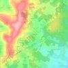 Topografische kaart Les Gardes, hoogte, reliëf