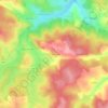 Topografische kaart Chaudeyraguet, hoogte, reliëf