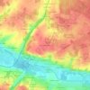 Topografische kaart Pièce des Mûriers, hoogte, reliëf