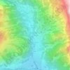 Topografische kaart Le Sarret, hoogte, reliëf