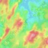 Topografische kaart Les Salles, hoogte, reliëf