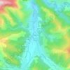 Topografische kaart Vic d'Oust, hoogte, reliëf