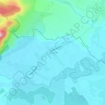 Topografische kaart Podu Oltului, hoogte, reliëf