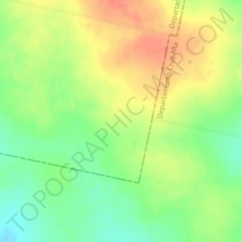 Topografische kaart Alabahama, hoogte, reliëf
