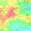 Topografische kaart Le Patis des Mules, hoogte, reliëf