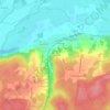 Topografische kaart Les Rochettes, hoogte, reliëf