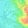 Topografische kaart La Villeneuve, hoogte, reliëf